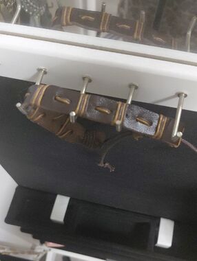 Brown Leather Braided Men's Bracelet